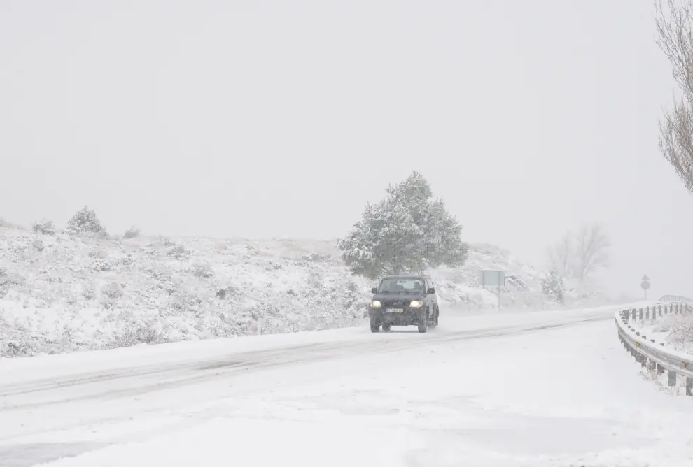 La borrasca Filomena cubre de nieve la provincia de Teruel.