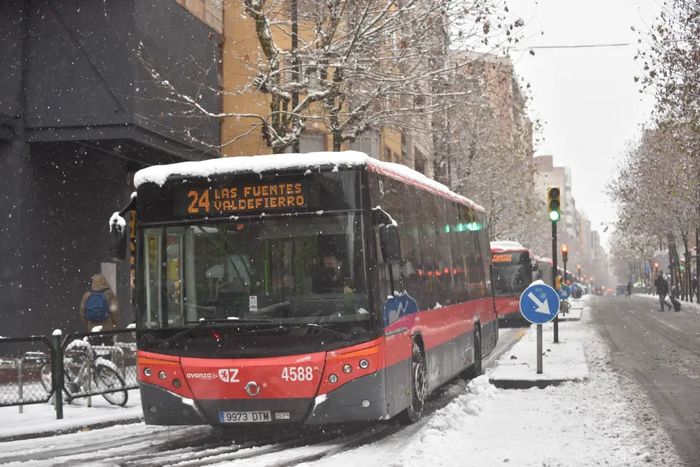 nieve en Zaragoza