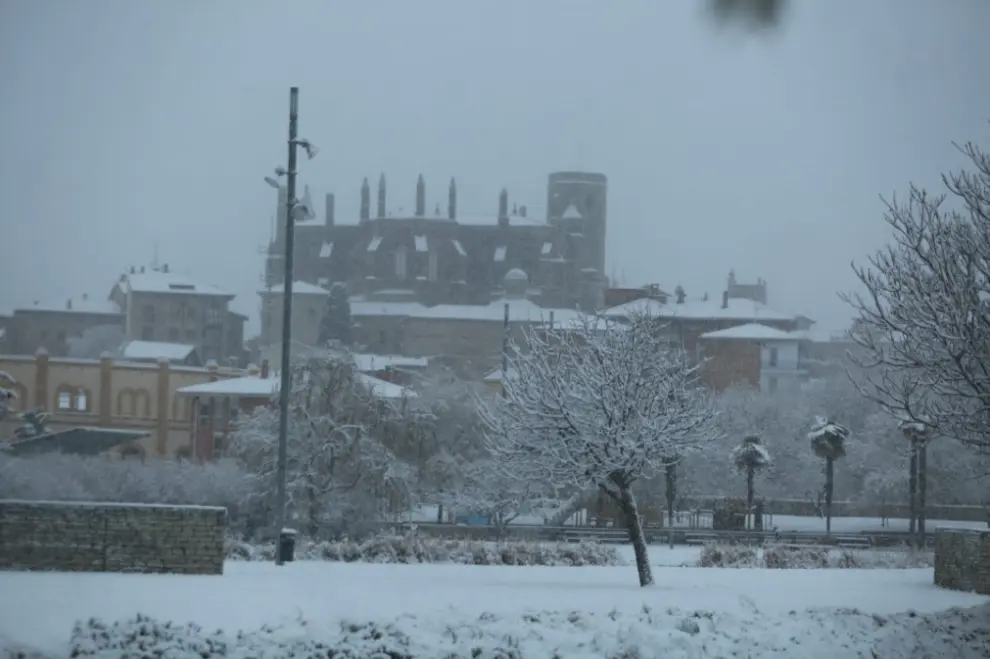 Nieve en el corazón de Huesca