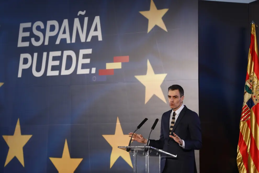 Pedro Sánchez visita Zaragoza para presentar el Plan de Recuperación de la Economía Española