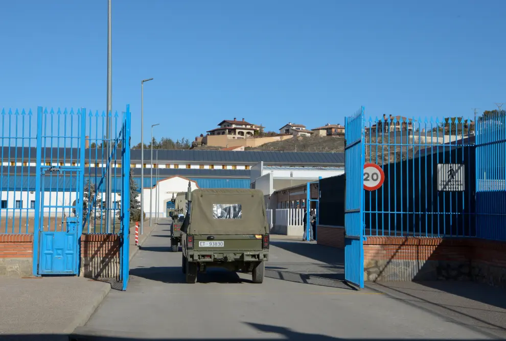 La UME desinfecta la cárcel de Teruel