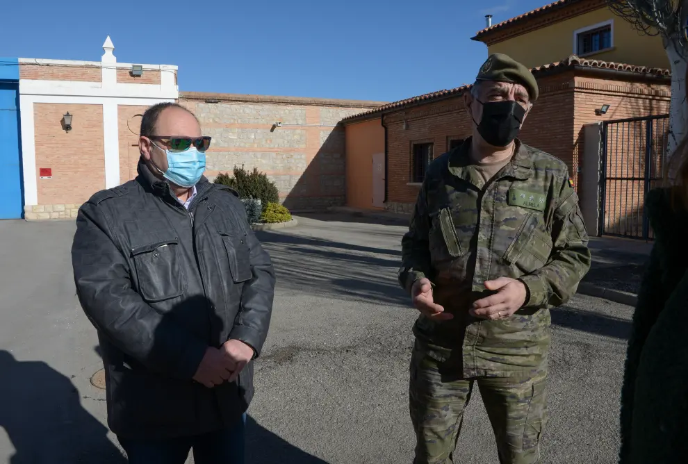La UME desinfecta la cárcel de Teruel