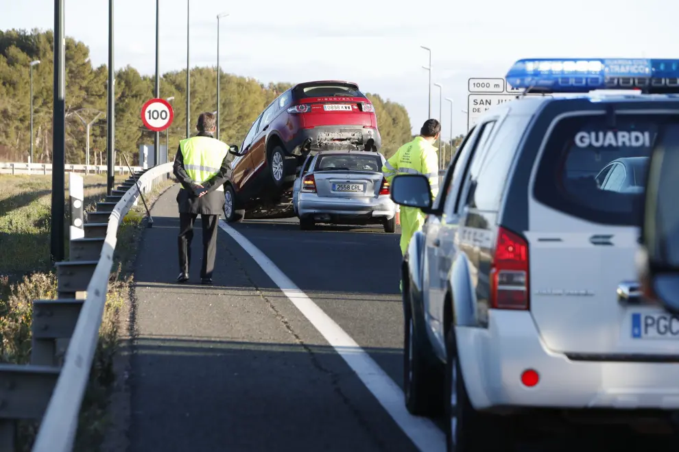 Accidente de tráfico en la salida de Zaragoza hacia Huesca