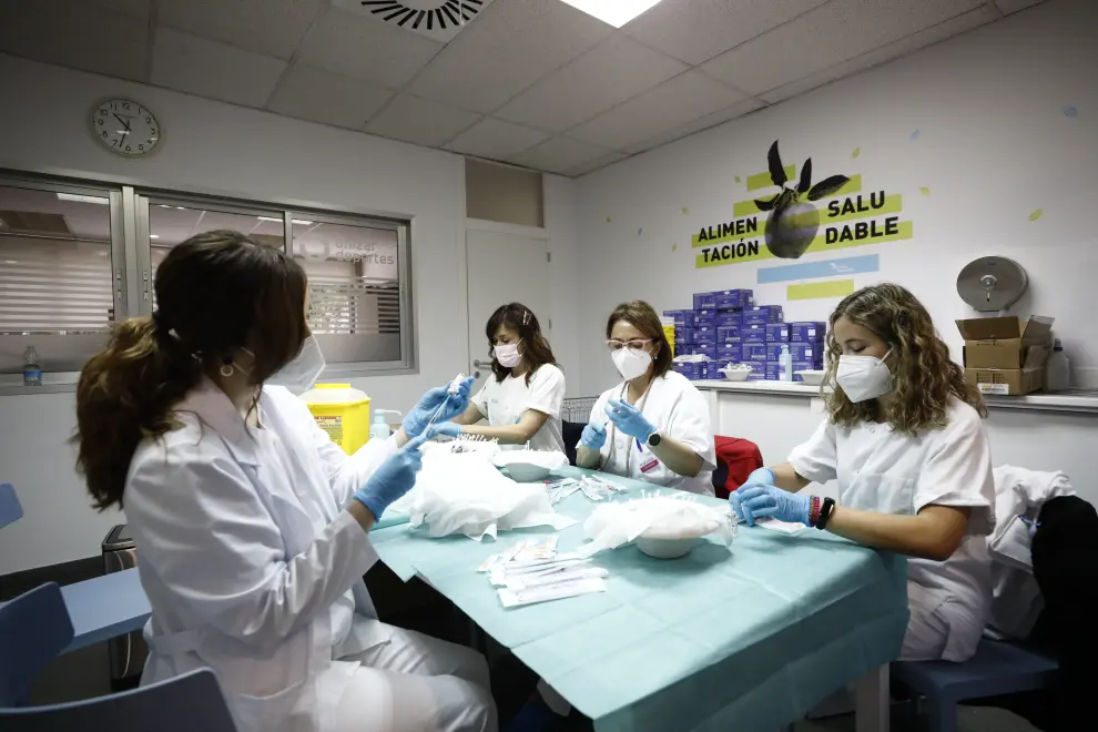 Así ha sido la vacunación de estudiantes de grados sanitarios en Aragón