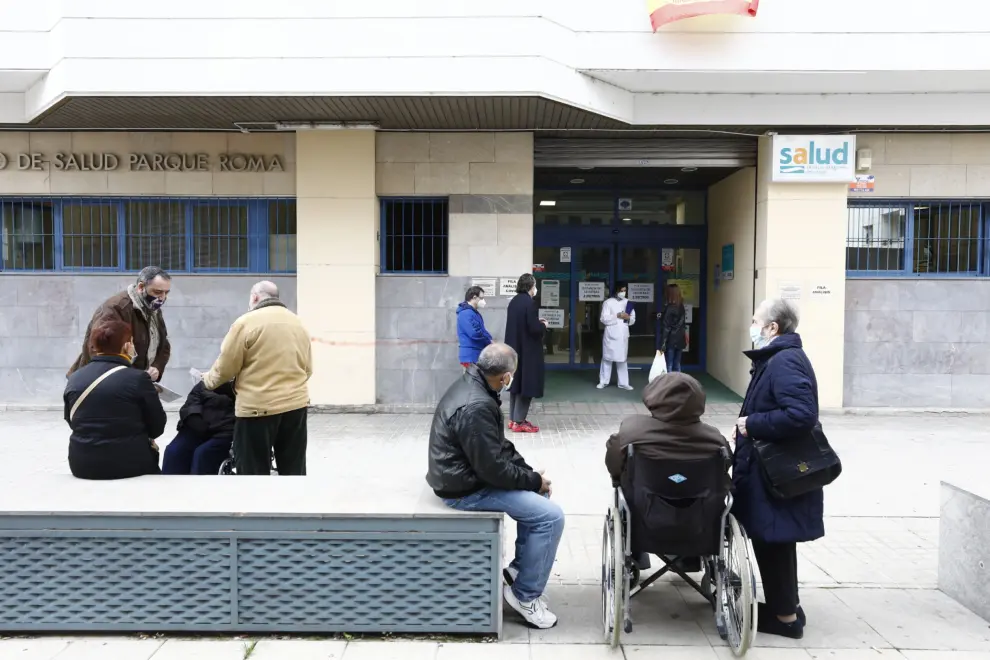 Vacunación a los mayores de 80 años en Zaragoza