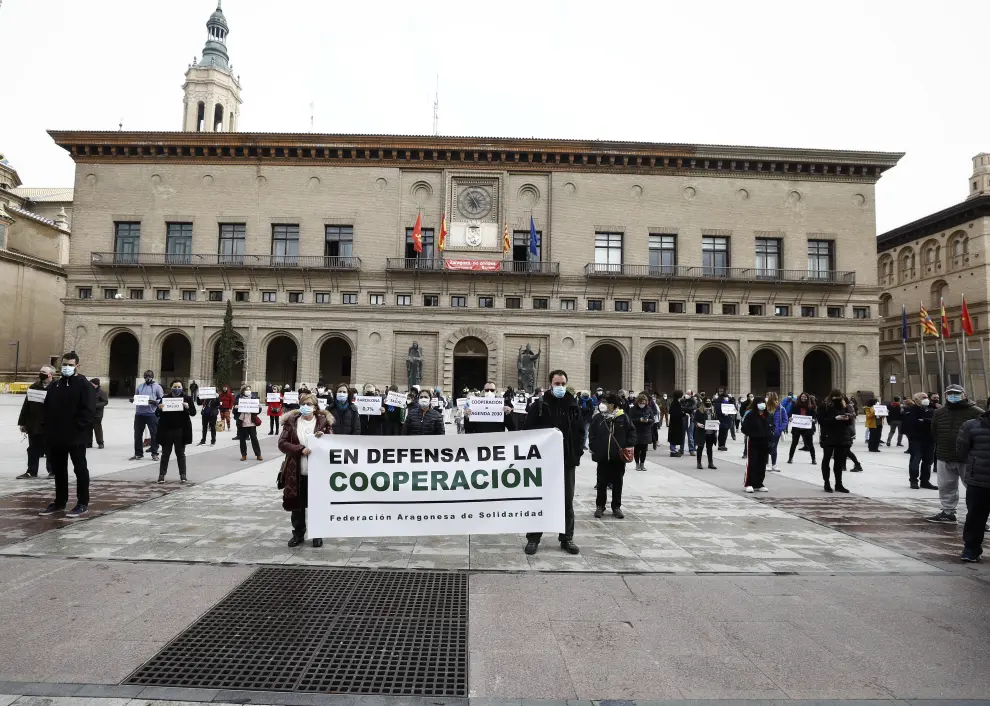 Protesta de la Federación Aragonesa de Solidaridad
