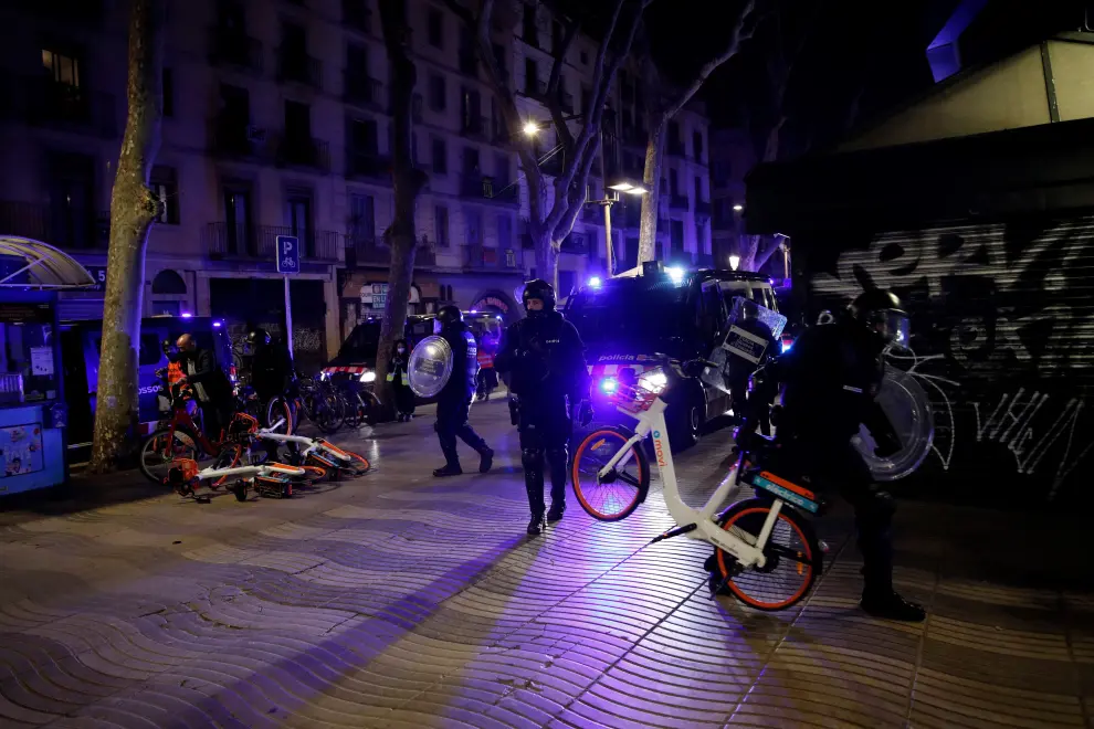 Manifestación en Barcelona en apoyo a Hasel concluye con diversos incidentes