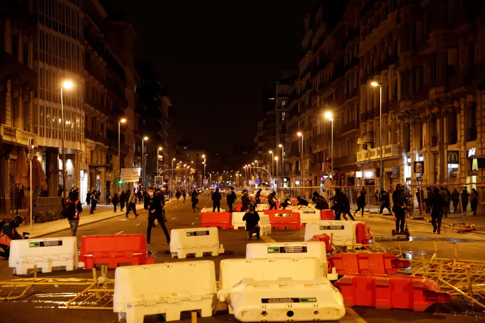 Manifestación en Barcelona en apoyo a Hasel concluye con diversos incidentes