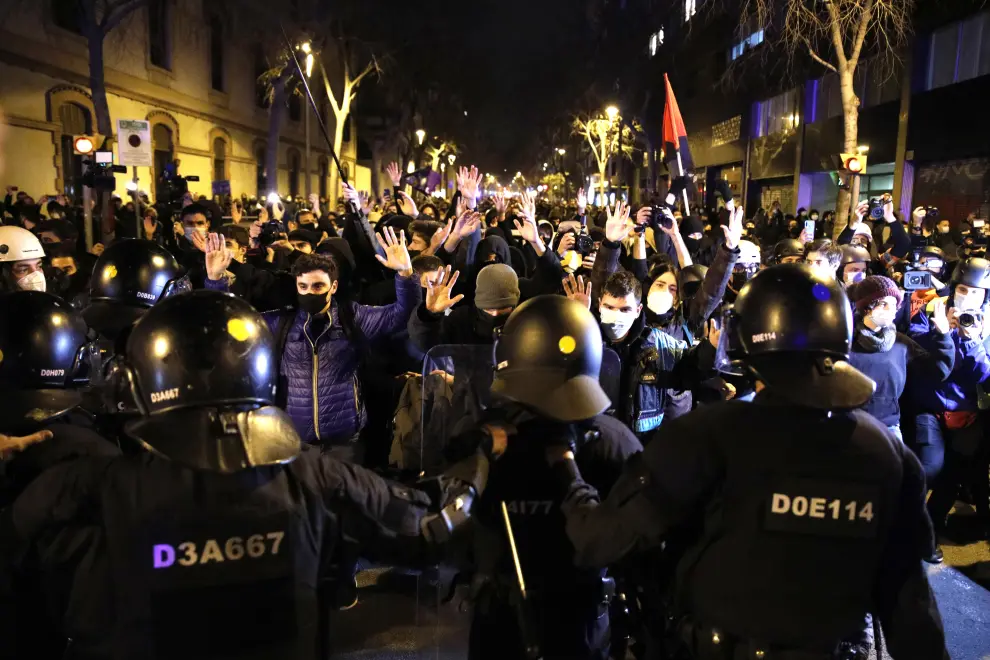 Protesta por Hasel en Barcelona