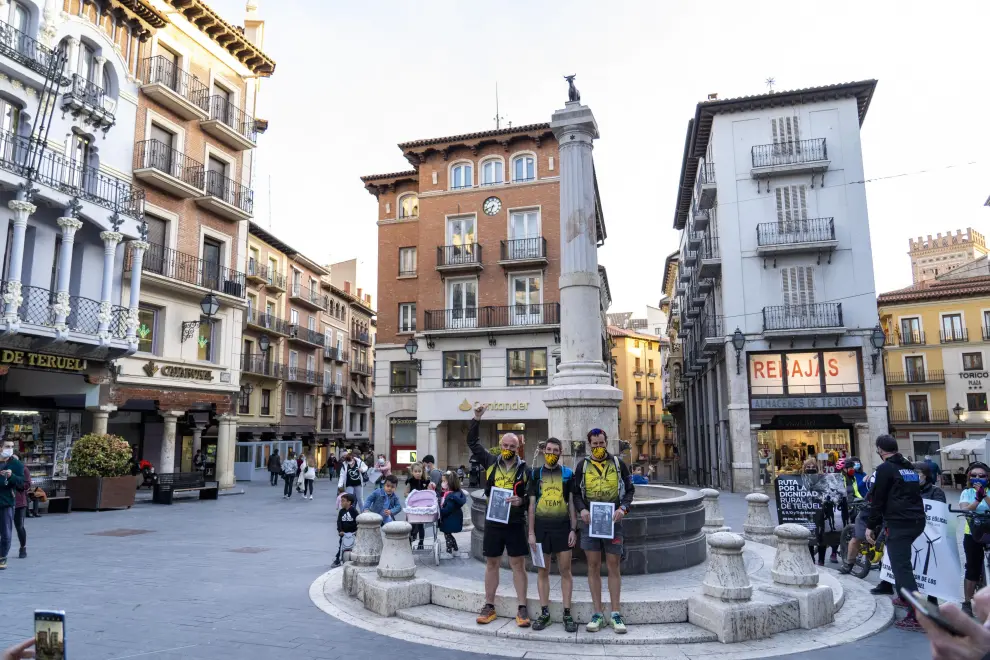 Los atletas de la Ruta por la Dignidad llegan a Teruel