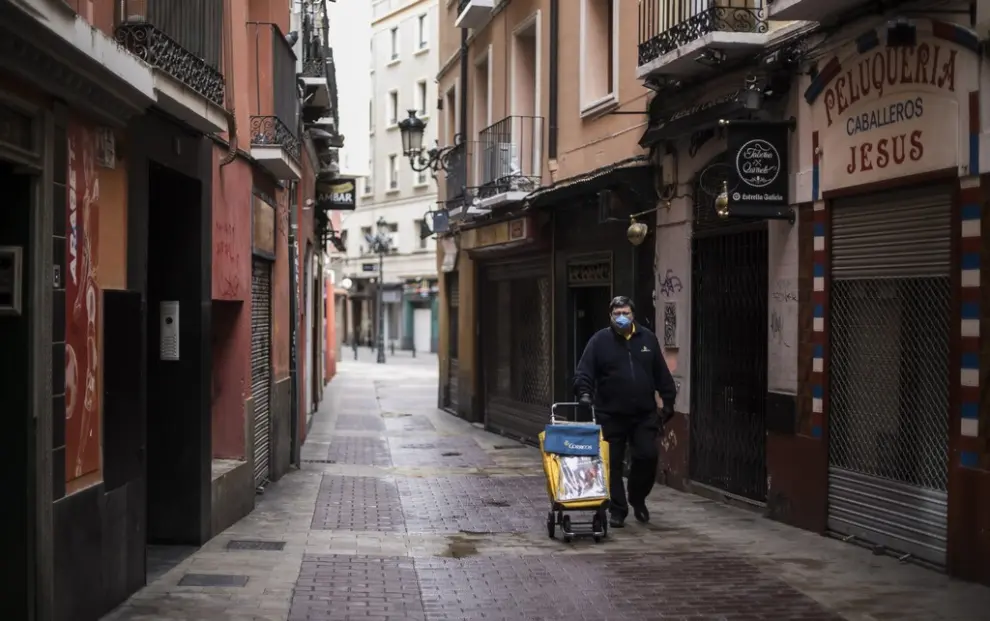 Calles vacias de Tderuel tras el anuncio del estado de alarma por coronavirus. Foto Antonio Garcia/bykofoto. 15/03/20 [[[FOTOGRAFOS]]][[[HA ARCHIVO]]]
