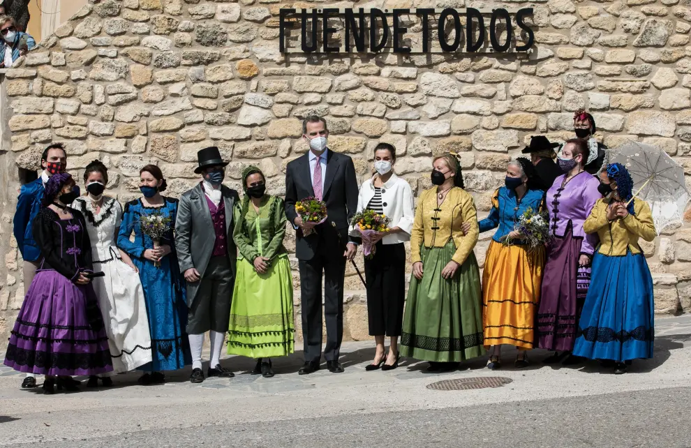 Los Reyes visitan Fuendetodos en el 275 aniversario del nacimiento de Goya