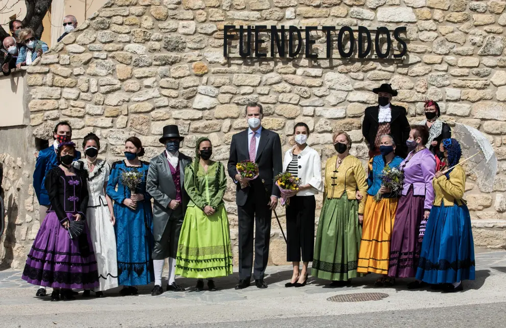 Los Reyes visitan Fuendetodos en el 275 aniversario del nacimiento de Goya