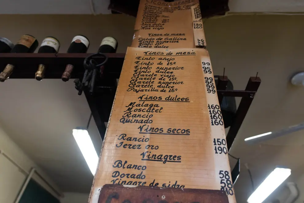 Lista de precios del bar Casa Paricio.