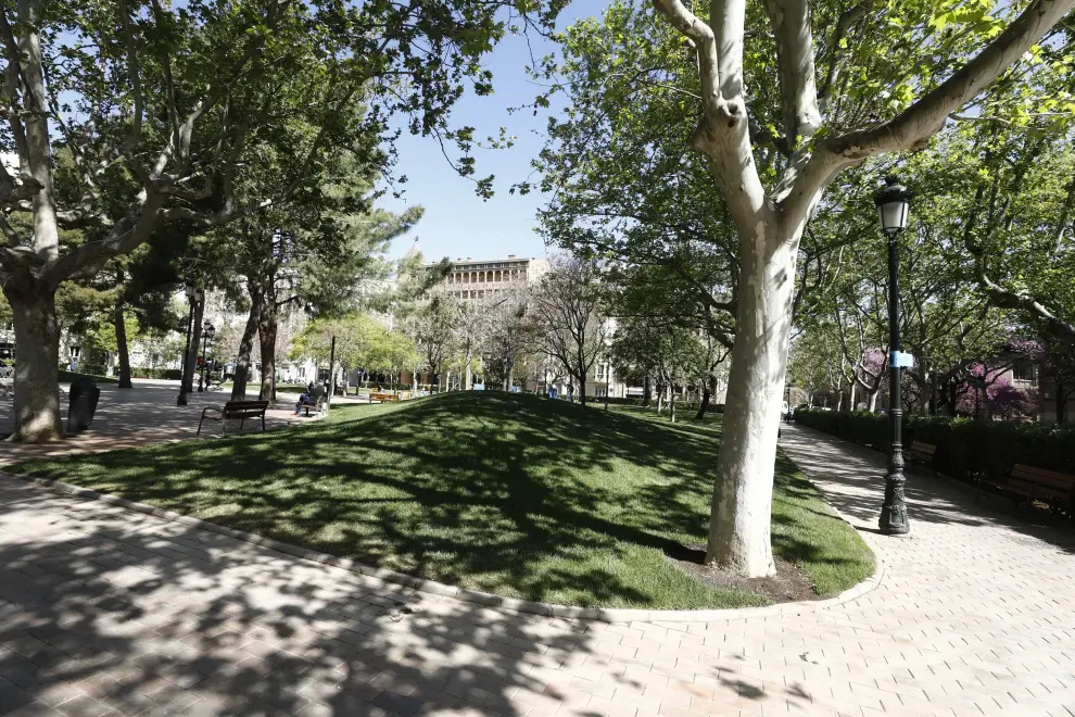 Acaban las obras de reforma de la plaza de los Sitios de Zaragoza