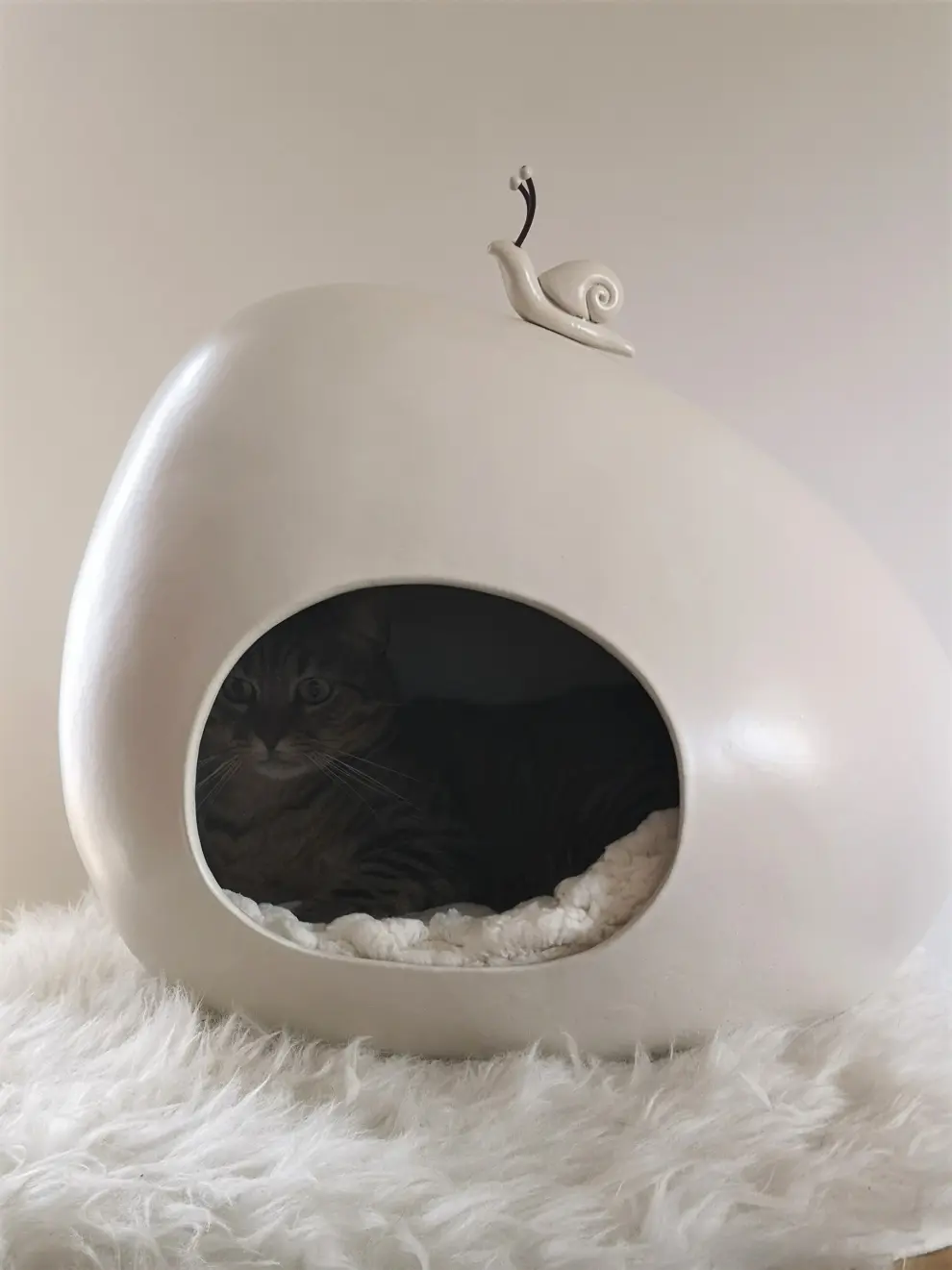 Casa de cerámica para gatos.