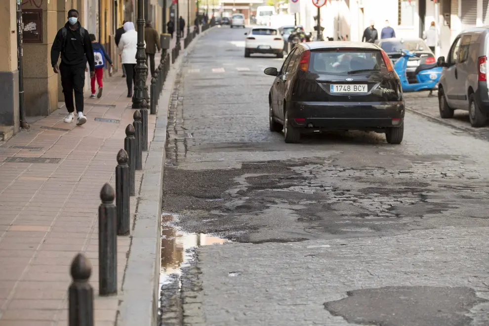 Estado de la calle Predicadores de Zaragoza