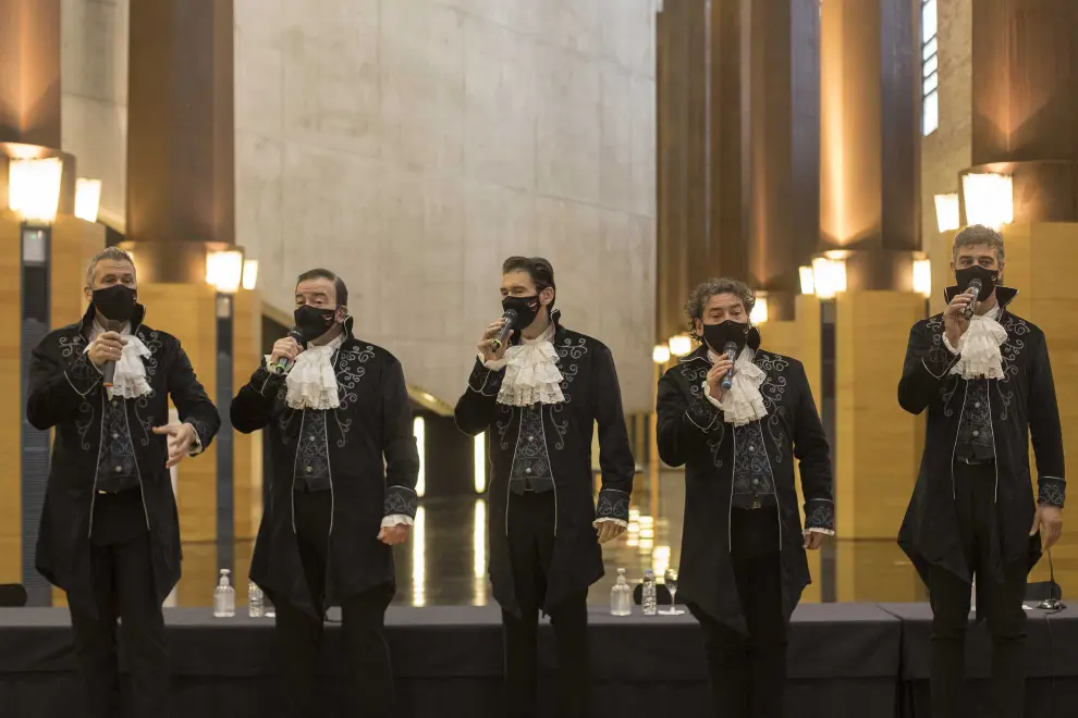 Presentación del nuevo espectáculo musical de BVocal sobre Goya, que se estrenará el día 23 de abril en una única función en la sala Mozart del Auditorio de Zaragoza.
