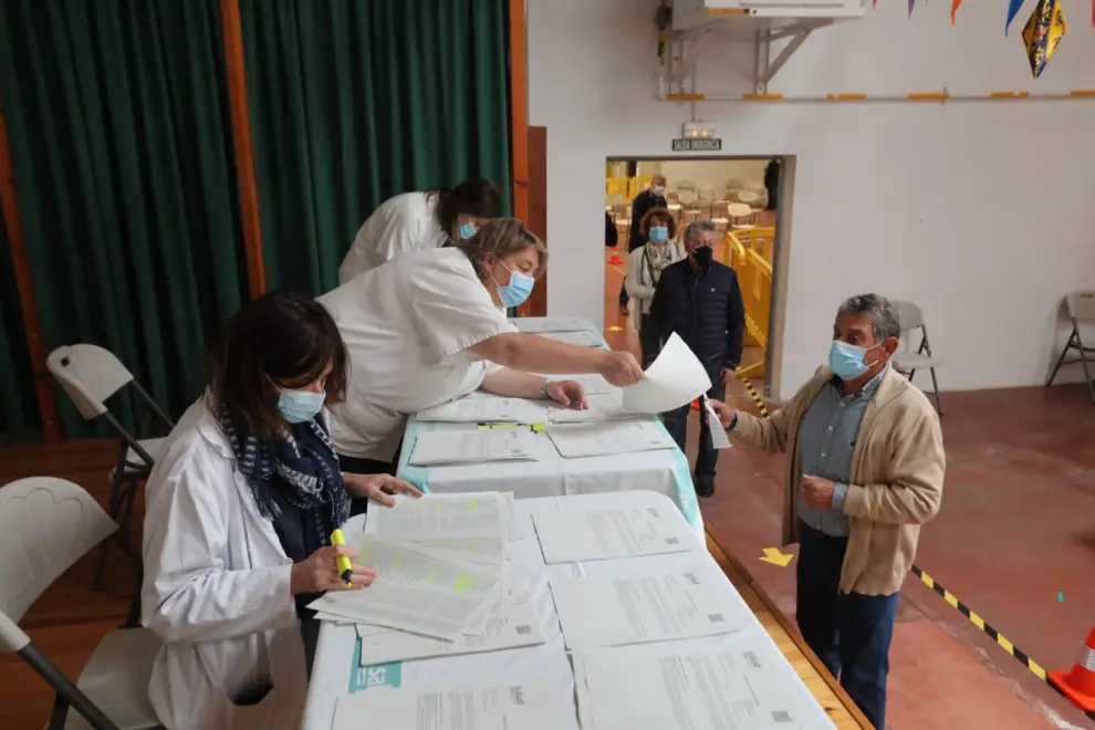 El Ayuntamiento de Huesca ha habilitado el local de vecinos de San Lorenzo como centro de vacunación.