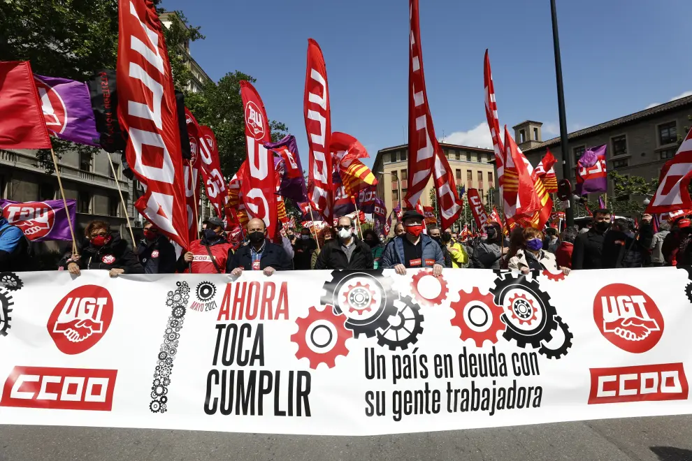 Concentración del día 1 de Mayo en Zaragoza