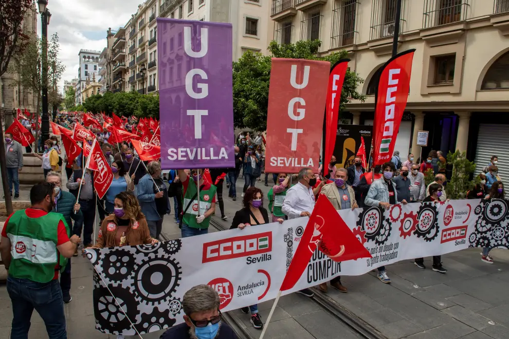 Manifestación de este 1 de Mayo en Sevilla