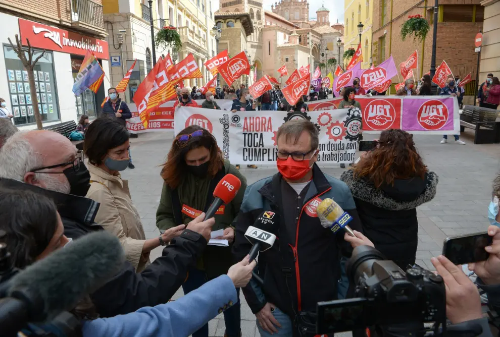 Manifestaciones por el Primero de Mayo en Teruel.
