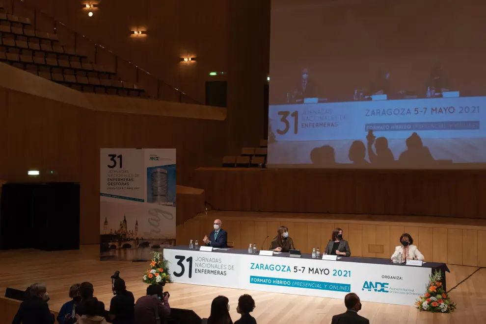 150 profesionales de la enfermería se dan cita hasta mañana en el Auditorio de Zaragoza. Es el primer congreso semipresencial desde que comenzó la pandemia.