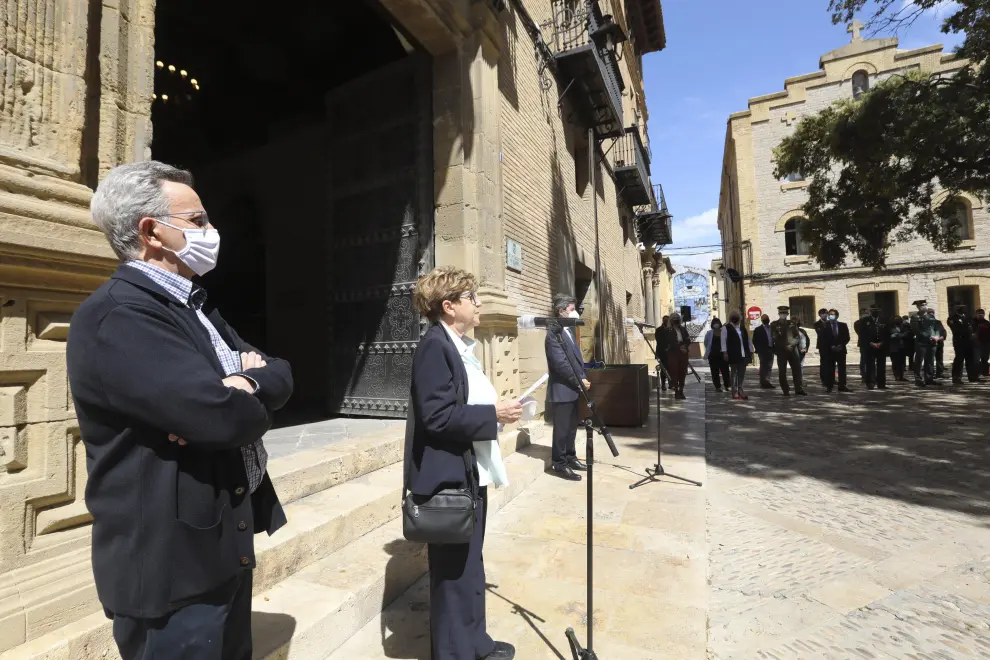 Celebración del Día de Europa en la plaza de la Catedral en Huesca.