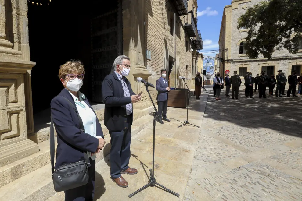 Celebración del Día de Europa en la plaza de la Catedral en Huesca.