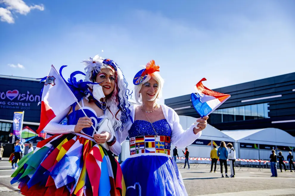 Fans de Eurovisión, este martes antes de la primera semifinal de Eurovisión 2021