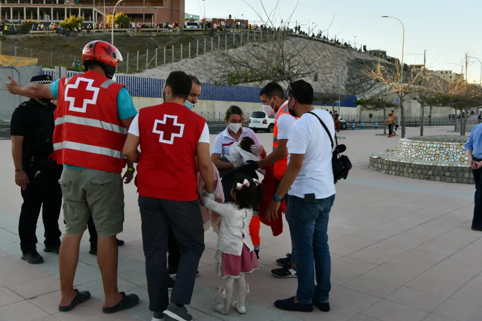 Llegada masiva de migrantes a Ceuta.