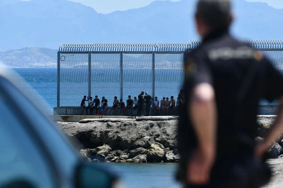 Llegada masiva de migrantes a Ceuta.