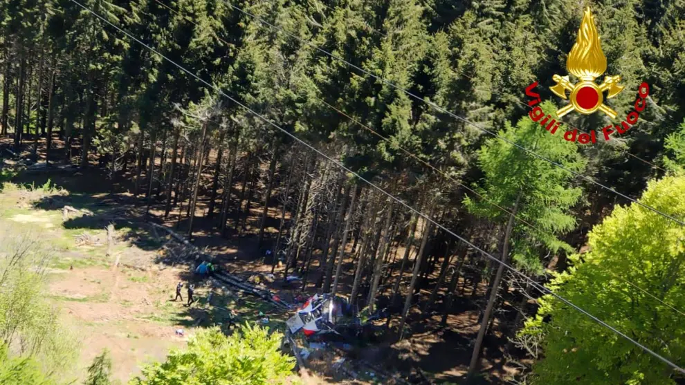Cable car accident near Lake Maggiore in northern Italy