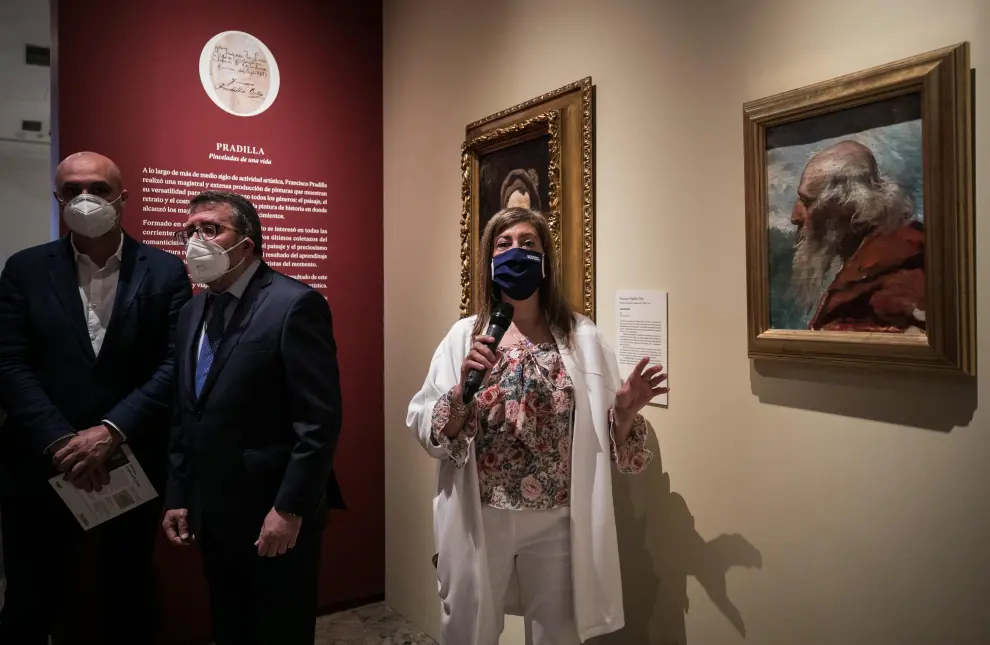 Inauguración de la exposición sobre la vida y el arte del pintor aragonés Francisco Pradilla