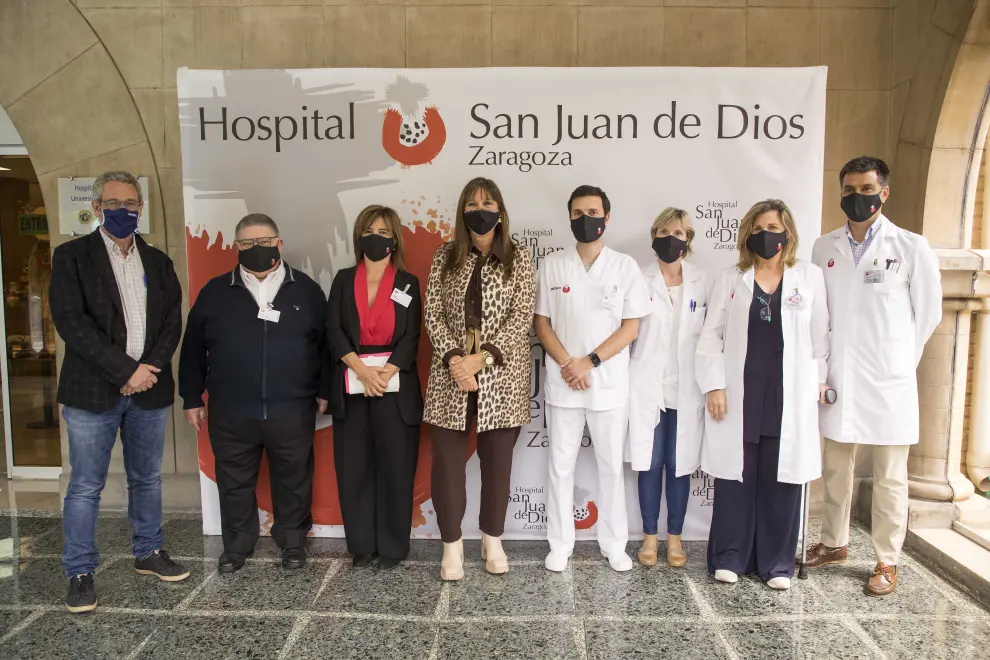 Visita de Sira Repollés al hospital San Juan de Dios de Zaragoza