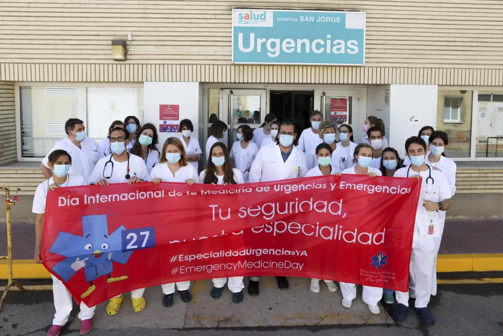 Protesta en el Hospital San Jorge de Huesca