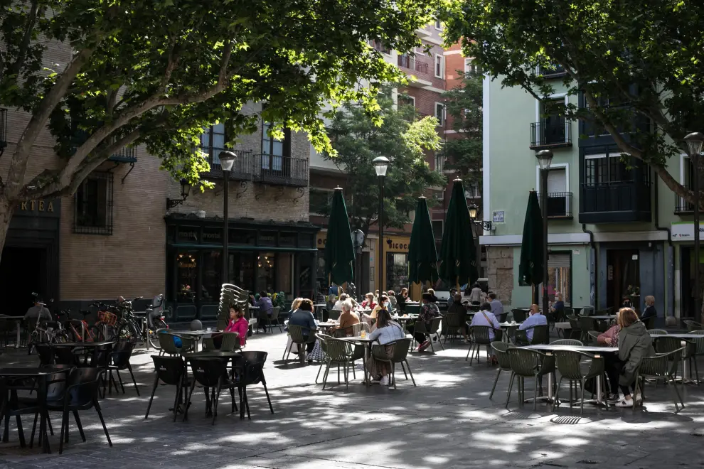 Terrazas y veladores en Zaragoza.