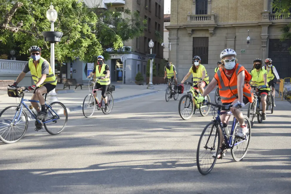 Bicicletada entre Huesca y Zaragoza por la libertad del pueblo saharaui.