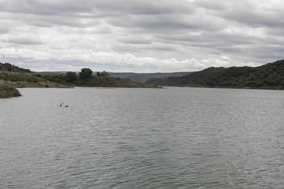 El pantano de Lechago recoge aguas del río Pancrudo antes de su desembocadura en el Jiloca.