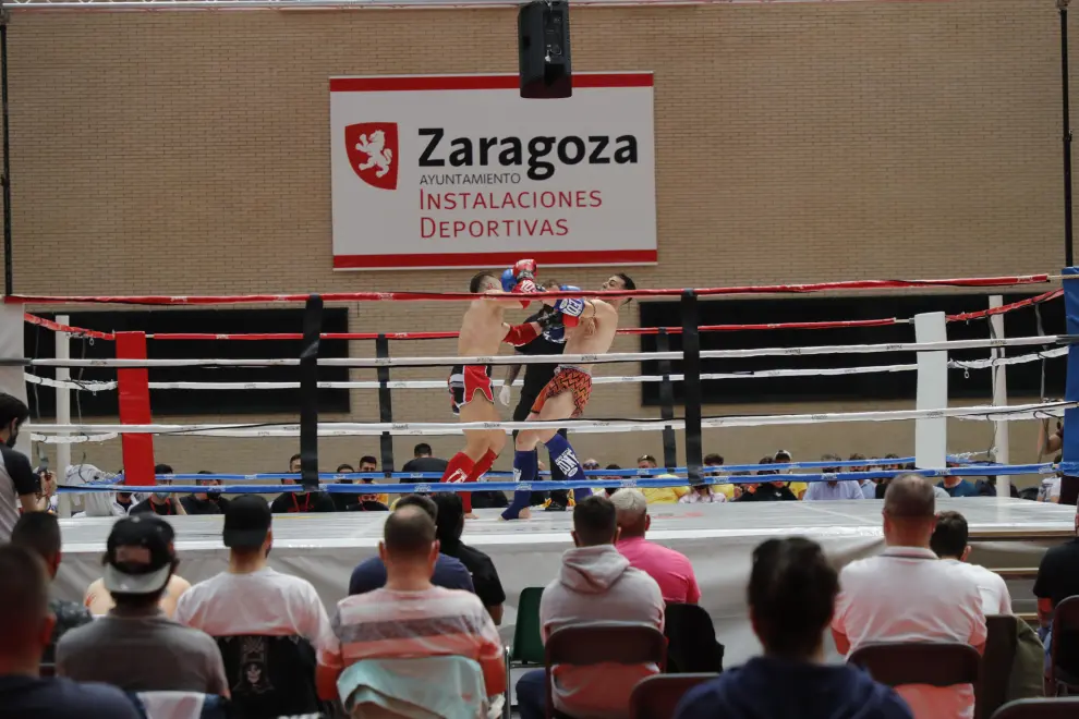 Primera velada de boxeo tras la pandemia de covid-19 en el Pabellón Siglo XXI de Zaragoza.