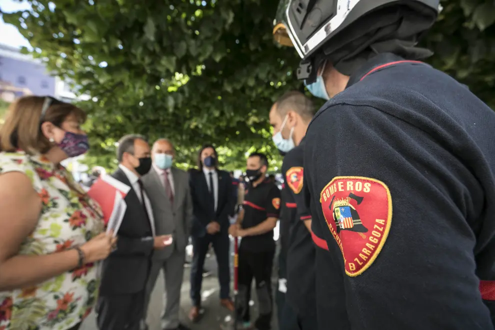 Los bomberos de la DPZ protestan por la falta de profesionales
