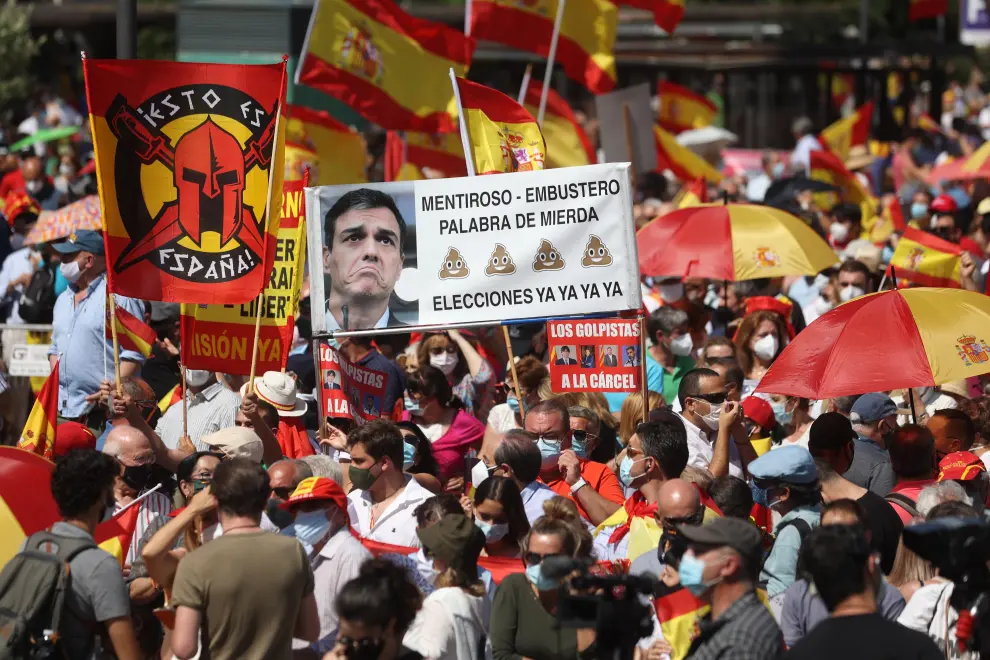 Concentración en Madrid contra los indultos a los condenados por el procés
