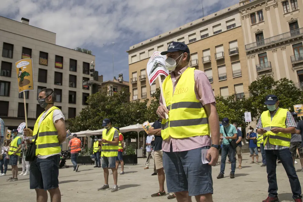 Protesta de militares en Zaragoza para reclamar subidas de sueldos.