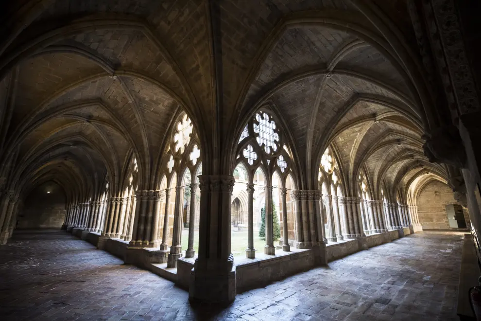 El claustro del Monasterio de Veruela, ubicado a los pies del Moncayo.