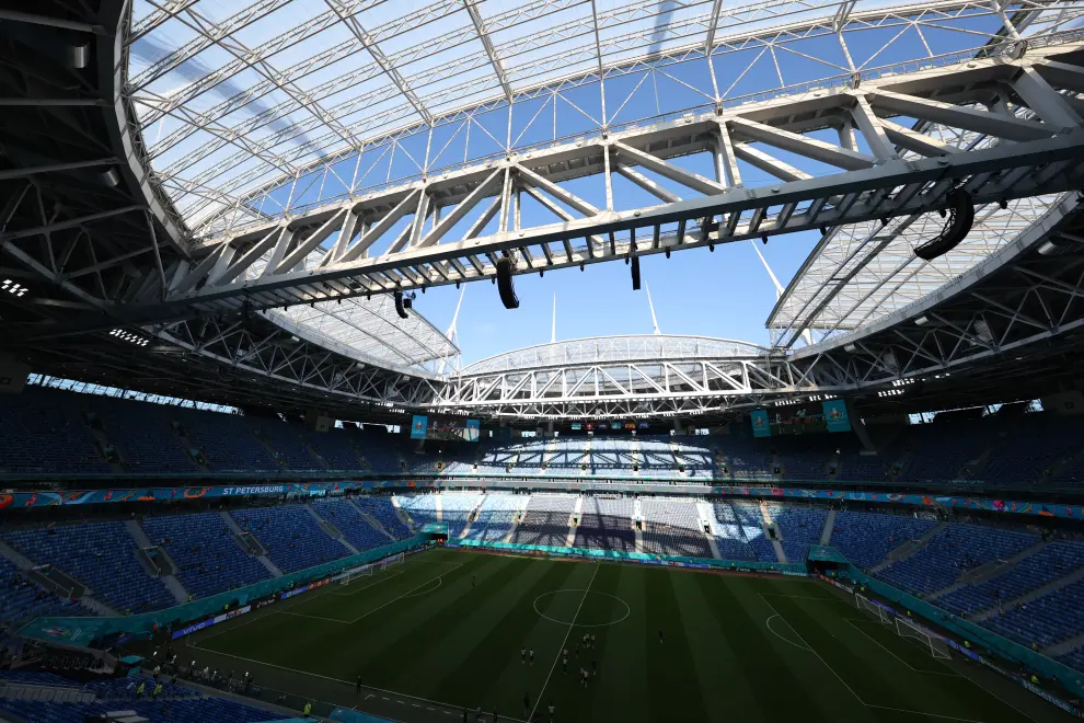 Estadio Krestovski escenario del partido de cuartos de final de la Eurocopa Suiza-España