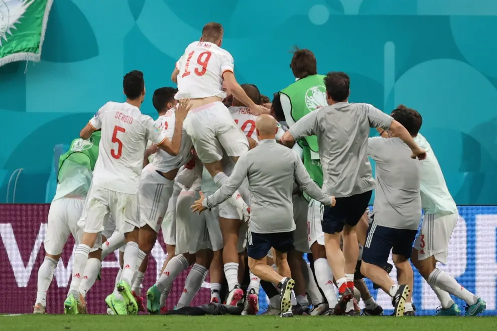 Foto del partido de cuartos de final de la Eurocopa: Suiza-España