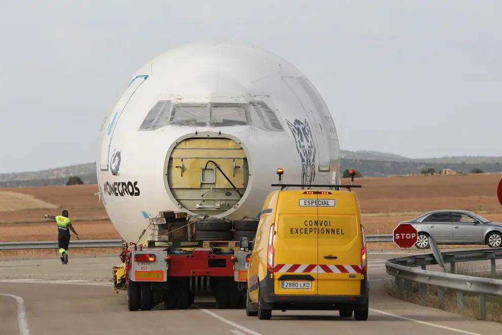 El Boeing que hará de escenario en el Monegros Desert Festival parte de Teruel