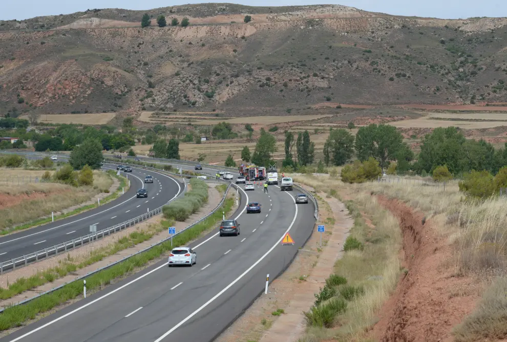 Accidente de tráfico con al menos un herido grave en la A-23, a su paso por Teruel.