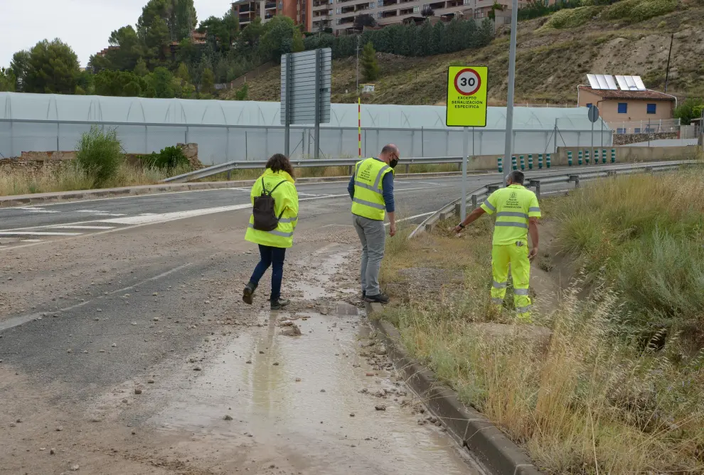 Consecuencias de las tormentas en Teruel