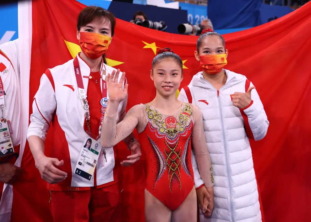 Tokyo 2020 Olympics - Gymnastics - Artistic - Womens Beam - Final - Ariake Gymnastics Centre, Tokyo, Japan - August 3, 2021. Tang Xijing of China in action. REUTERS/Athit Perawongmetha[[[REUTERS VOCENTO]]] OLYMPICS-2020-GAR/W-1APBB-FNL